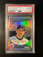 2008 Topps Heritage Chrome Refractor #C236 Glen Perkins #'d 383/559 PSA 8