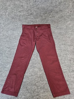 Fabletics Don Pant 5 Pocket Mens 35 X 28 Red Performance Stretch Chino Golf 