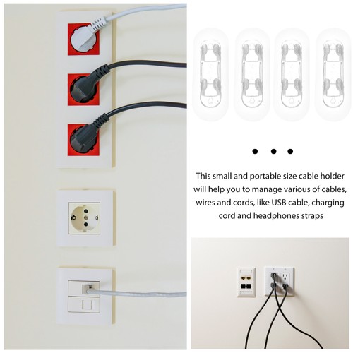 10 Pcs Wire Fixer Cable Storage Organiser Cord Organizer Desk Management - 第 10/12 張圖片