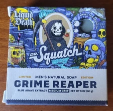 Grime Reaper - Liquid Death - Dr. Squatch Dr Squatch - SOLD OUT Ltd Ed Bar Soap