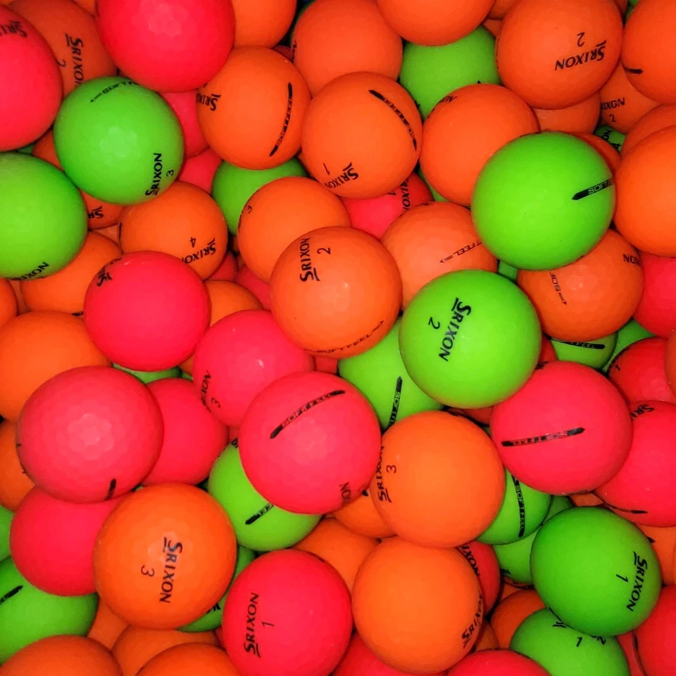 24 Matte Colored Srixon Soft Feel Mix Used Golf Balls 4A/5A Grades AAAA / AAAAA - Image 3 of 4