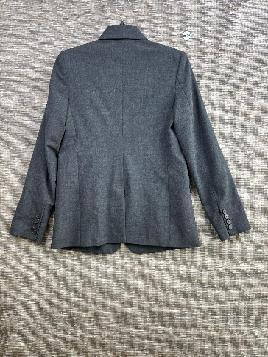 Body By Victoria Blazer Womens Sz 2 Gray One Button Stretch Lined