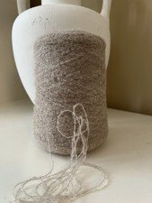 Spool Cone NOVELTY Soft 1/8 Baby Alpaca Wool Yarn w/Nylon 10.5oz 298g Khak1 8061