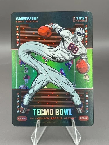 SWERVIN #BF-310 Brawl BF Battlefoil BOBA TECMO BOWL Michael Irvin Pwr 115