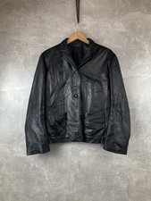 Vintage Valentino Jeans black avant garde leather jacket size IT 48 Italy