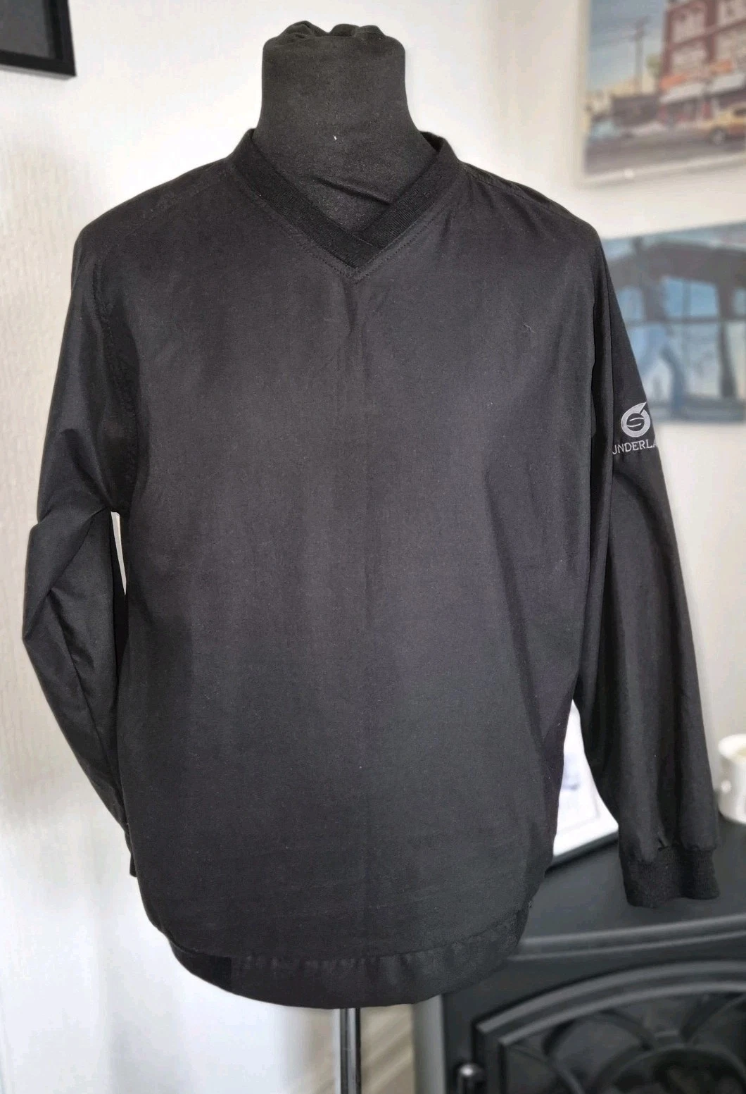 Sunderland of Scotland Waterproof Pullover Windshirt Jacket Windbreaker Black S