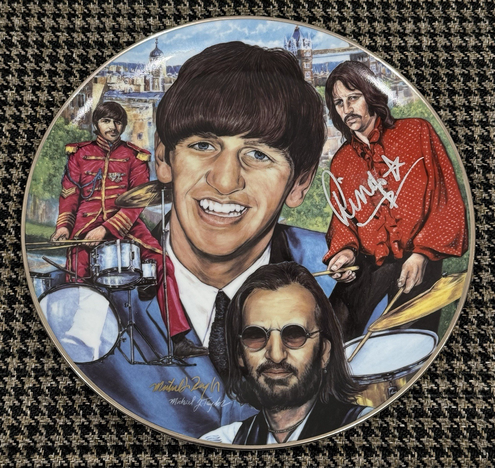 Ringo Starr Beatles Signed Autograph #/250 Artist Proof Ceramic Plate PSA/DNA