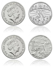 2019 10p K L King Arthur & Loch Ness Monster 2-Coin Bundle Uncirculated