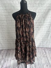 Anthropologie Drew floral tiered halter dress. Size large NWT