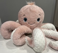 Octopus Plush XL 36" Giant Jumbo Pink Stuffed Animal Minky Dot Big Eye Sea EUC