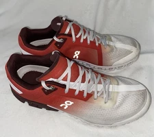 On cloud, cloudflow women’s rust orange Mesh Rock Rose trainers size 10.5