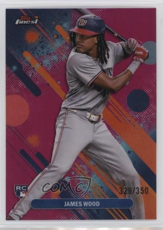 2025 Topps Finest Common Magenta Refractor 328/350 James Wood #100 ez6