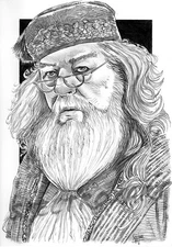 HARRY POTTER ORIGINAL ART "Dumbledore" by Spectroxart