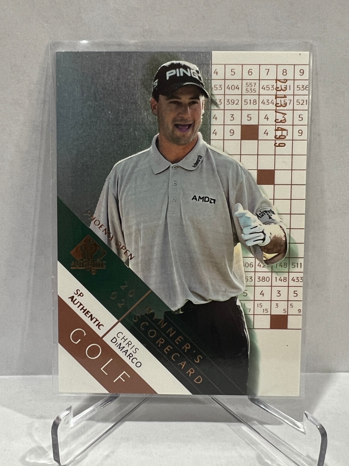 2003 SP Authentic Chris DiMarco Winner's Scorecard /3499 #63