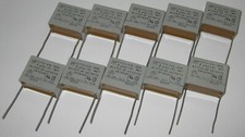 10 X ERO 1uF Capacitor - 250 VAC - Radial Metalized Polyester Capacitors - 1 uF