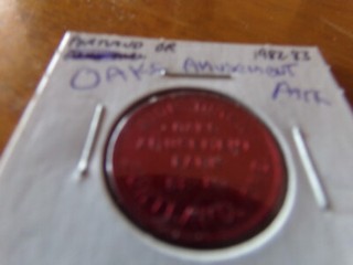 OLDER TOKEN PORTLAND OREGON OAKS AMUSEMENT PARK RIDE TOKEN
