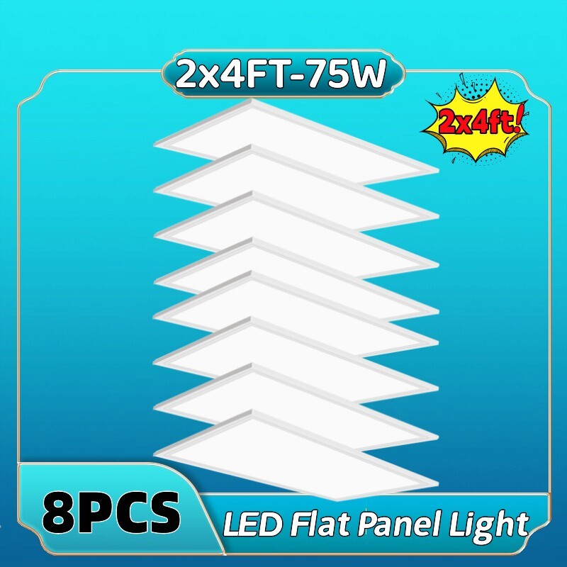 2x4 LED Ceiling Light,75 Watt Flat Ultra-Slim Dimmable Edge Lit LED ...