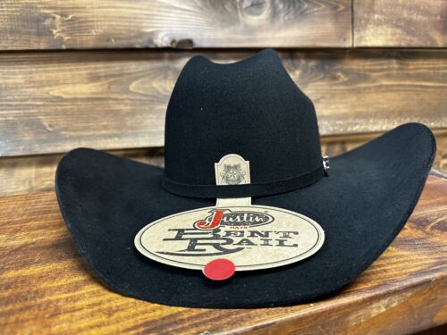 CAPPELLO DA COWBOY JUSTIN Bent Rail KERMIT 6X FELTRO - Foto 2 di 6