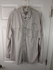 L. L. Bean, Men's, LS, Fishing Shirt, Beige, size L