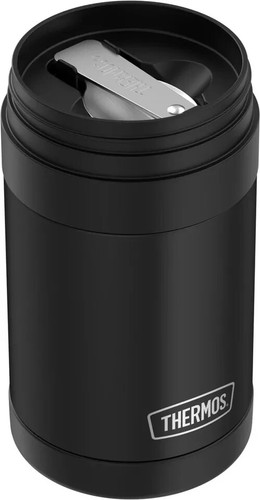 Thermos 16oz Insulated Food Jar with Folding Spoon, Matte Black NEW Ships Free! - Picture 2 of 4