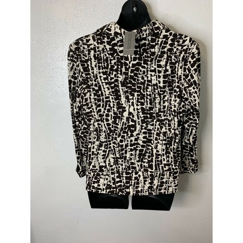 Chicos Damengröße 3 (XXL) schwarz weiß Jacke durchgehender Reißverschluss gefüttert Tasche neu mit Etikett E144 - Bild 9 von 12