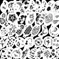 Bowitzki 45 Pcs Face Paint Stencils FOR Kids Gifts Reusable Painting Templates