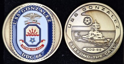 DDG-66 USS GONZALEZ - ''Beyond the Call'' - Navy Challenge Coin