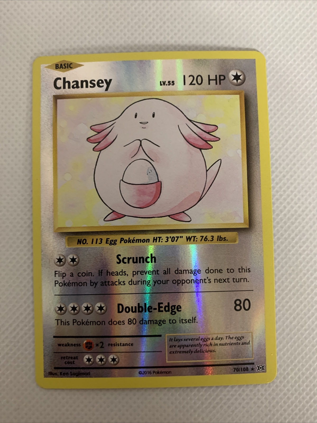 Pokemon XY EVOLUTIONS CHANSEY 70/108 RARE REVERSE HOLO NM/M