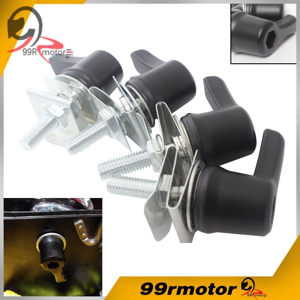 HEJABI Motorcycle Saddlebag Lever Lock Bolts Amp Nuts Kit Compatible