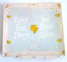 Vintage Baby Album - First Diary and Picture Album - 1960 w/Original Box Unused