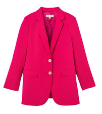 Michael Kors 2 Button Boyfriend Blazer Jacket Carmine Pink 0/2/6 Nwt 295