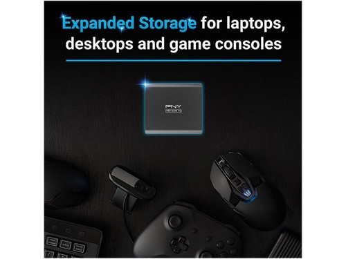 PNY Pro Elite V2 1 To USB 3.2 Gen 2x1 Type-C Portable Solid State Drive (SSD) - Photo 3/9