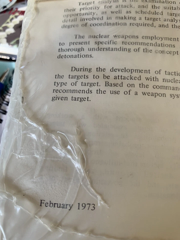 US Army Dept of Army Field Artillery Schl. subcourse 479–4 nuclear target analy - Image 3 of 4