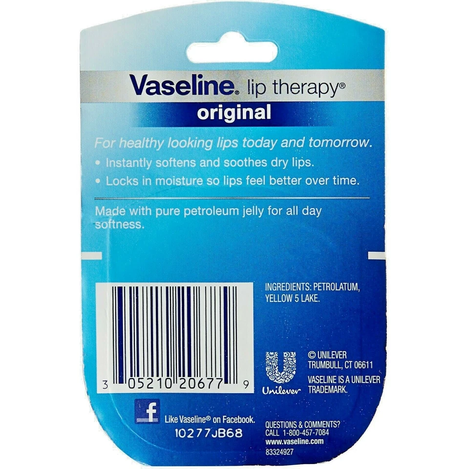 (36-JARROS) VASELINA 0,25 OZ TERAPIA LABIAL ORIGINAL BÁLSAMO LABIAL TARRO GEL/TAMAÑO DE VIAJE Foto 3 de 3