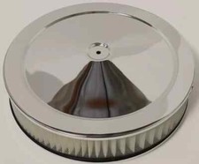 Chrome 14x3 Air Cleaner Kit Fit 5-18 4 Barrel Holley Edelbrock Sbc Bbc Chevy