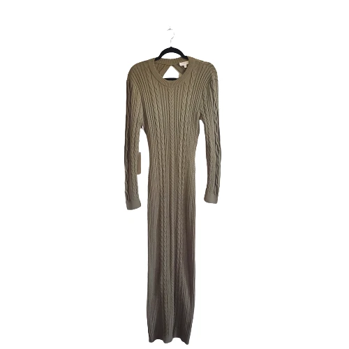 ronny kobo eire open back cable knit dress