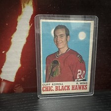 1970-71 OPC O-Pee-Chee CLIFF KOROLL Rookie Card #147 Chicago Blackhawks - RC