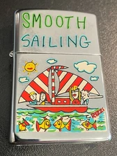 ZIPPO LIGHTER James Rizzi, 1993. SMOOTH SAILING, New, never Fired, never opened.