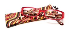 Calabria 734 Reading Glasses Striped 42 New Choices Pink,Red,Brown,Black 1-6.00