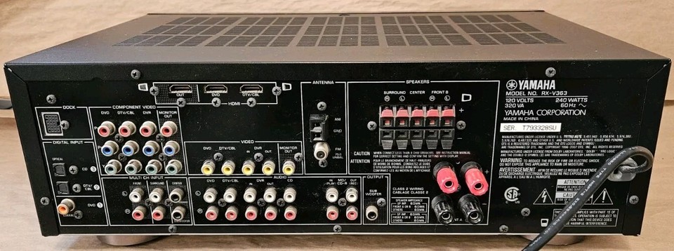Amplificateur Yamaha RX-V363 - 5.1 Canaux - Home Cinéma/Hi-Fi - Occasion