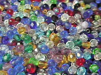 4mm Mixed Colors Faceted Fire Polished Czech Glass Round Beads (100 Beads)
