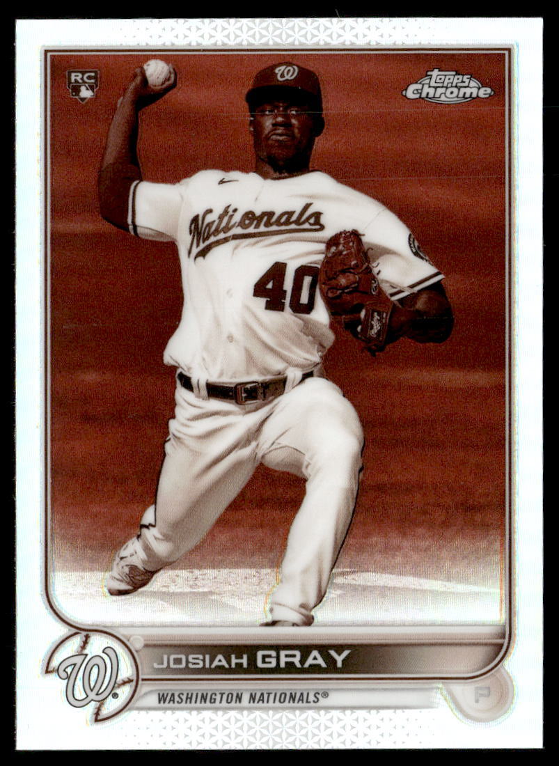 Josiah Gray 2022 Topps Chrome Sepia Refractor #160 - Washington Nationals