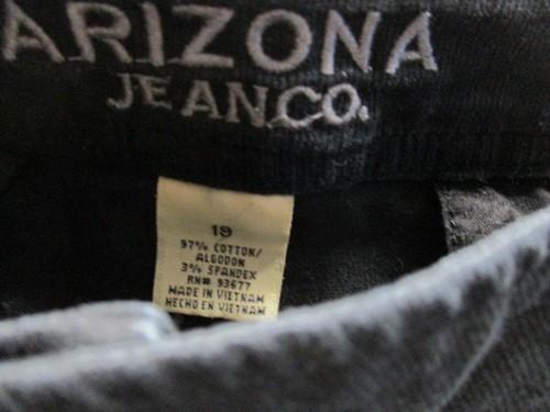 arizona jean co. black corduroy shorts sz 19 - Picture 4 of 6