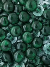 SIZE 18L - 7/16", MARBLE SHANK BUTTON, HUNTER, 1 GROSS, SHINY FINISH