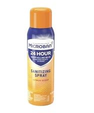 Microban Disinfectant Sanitizing Spray 24hr Citrus Scent 12.5oz