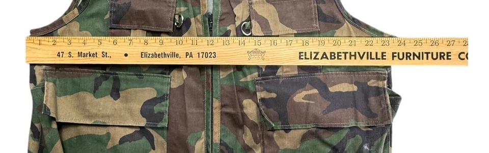 *Saf T Bak Inc Camouflage Fishing Vest VTG HUNTING Military - Image 2 of 4