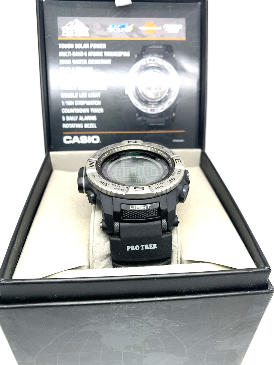 【美品／箱・保証書付】CASIO PRO TREK　PRW-3500-1JF Casio Pro Trek Men's Watch PRW-3500 Solar Triple Sensor Digital