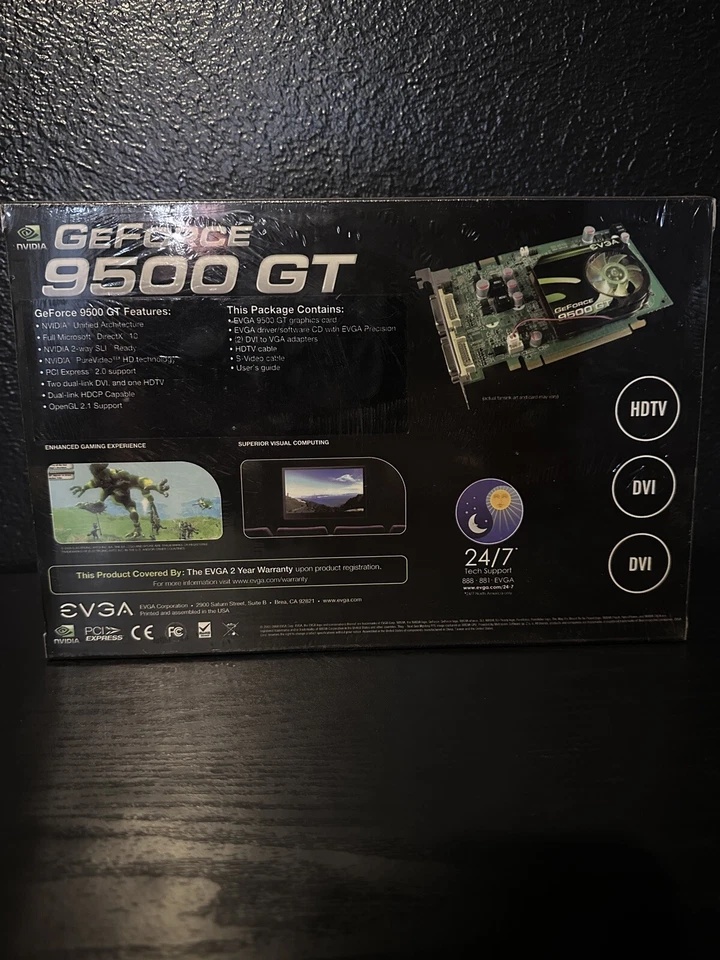 EVGA NVIDIA GeForce 9500 GT (512P3N954TR) 512 MB DDR3 SDRAM PCI-E 2.0 - Image 2 of 2