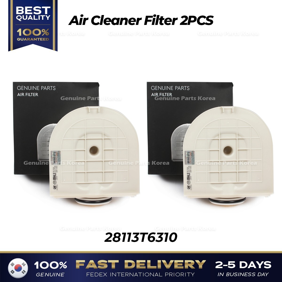 ⭐Genuine⭐ Air Cleaner Filter 2PCS 28113T6310 for Hyundai Genesis