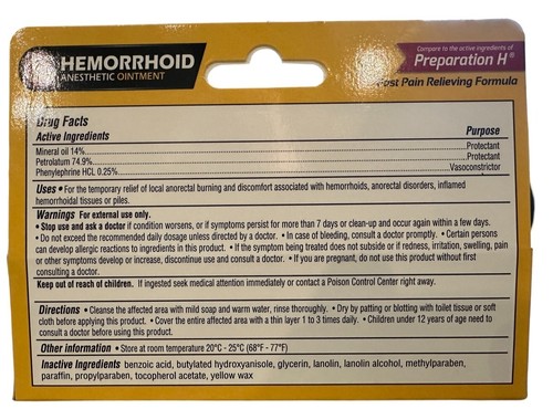 Hemorrhoidal Anesthetic Oitment Fast Pain Relief Formula 1 oz. Pack of 1 or 2 U - Picture 6 of 6